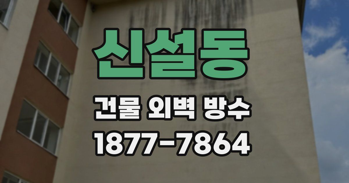 신설동 건물 외벽 방수