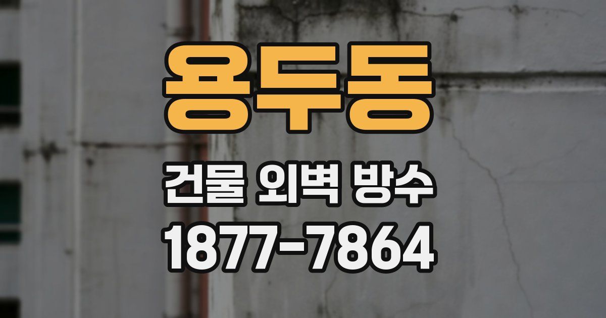용두동 건물 외벽 방수