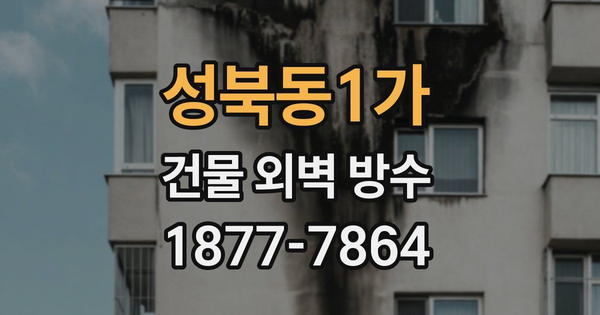 성북동1가 건물 외벽 방수