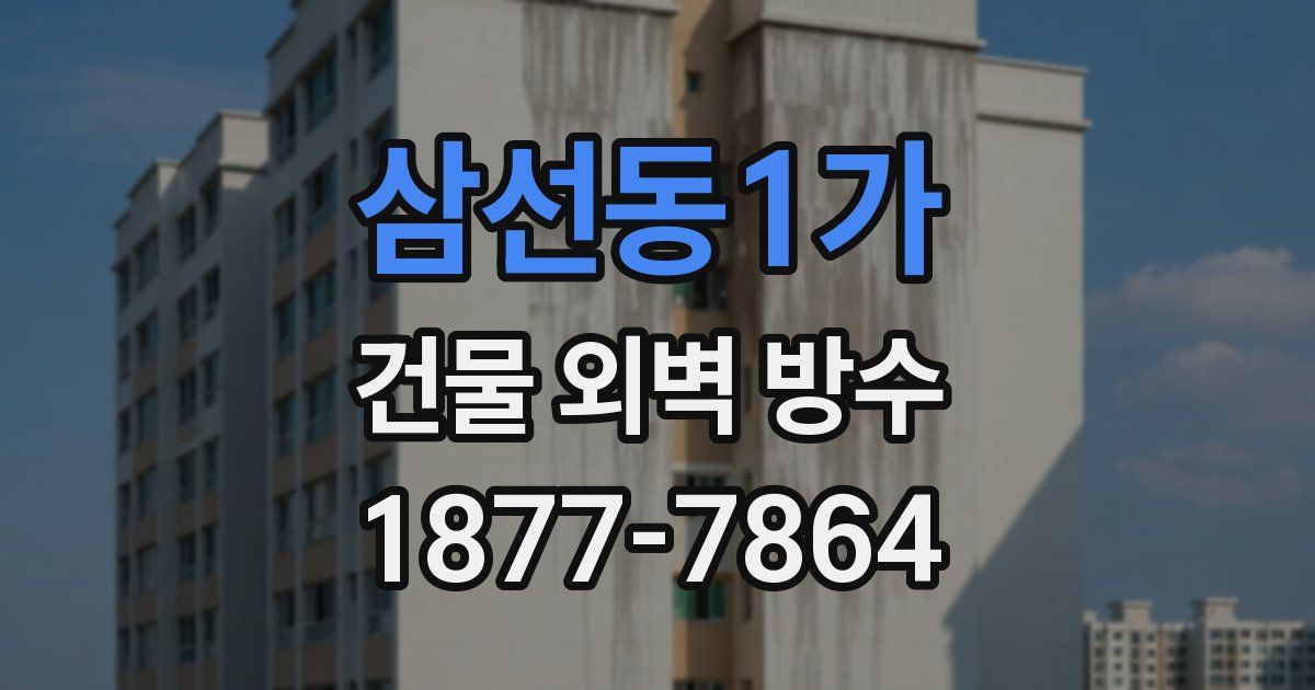 삼선동1가 건물 외벽 방수