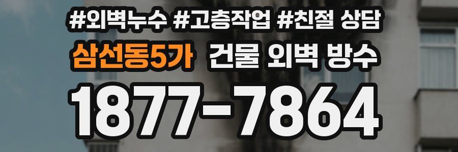 삼선동5가 건물 외벽 방수