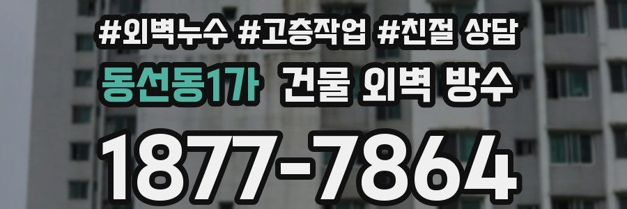 동선동1가 건물 외벽 방수