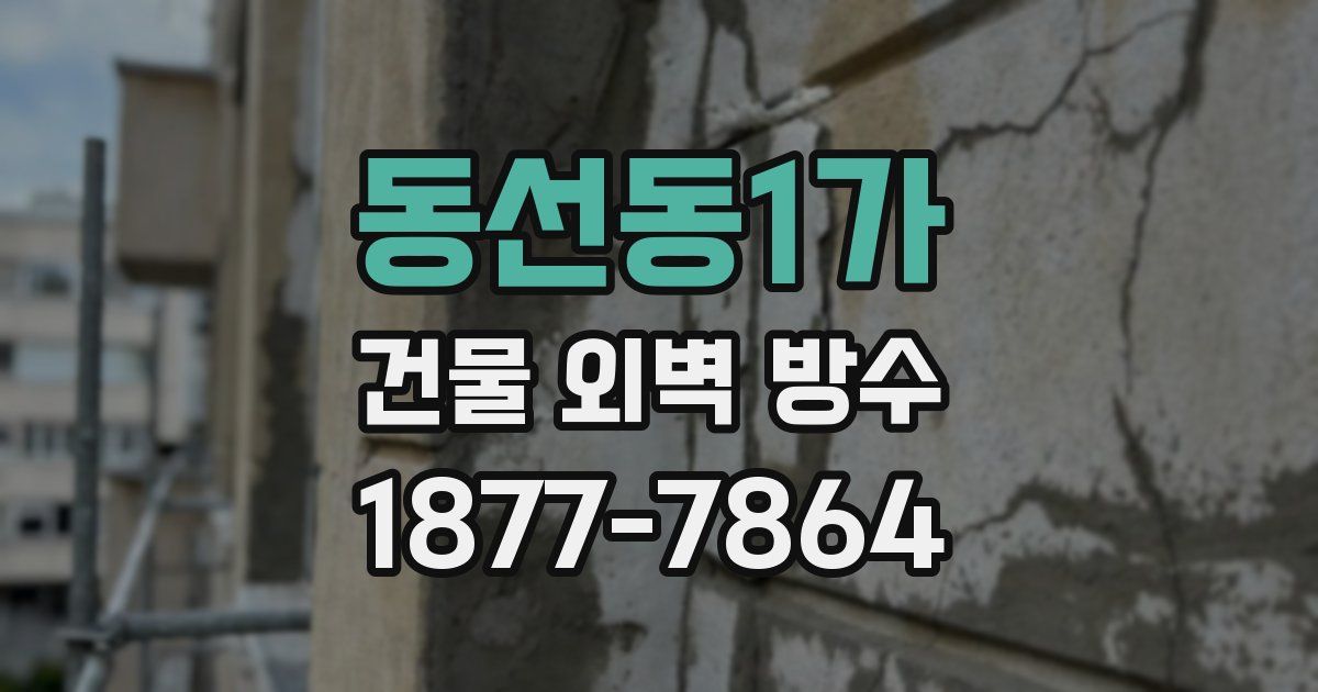 동선동1가 건물 외벽 방수