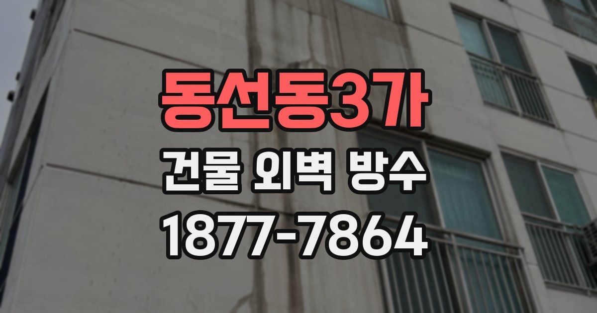 동선동3가 건물 외벽 방수