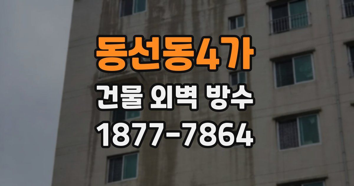 동선동4가 건물 외벽 방수