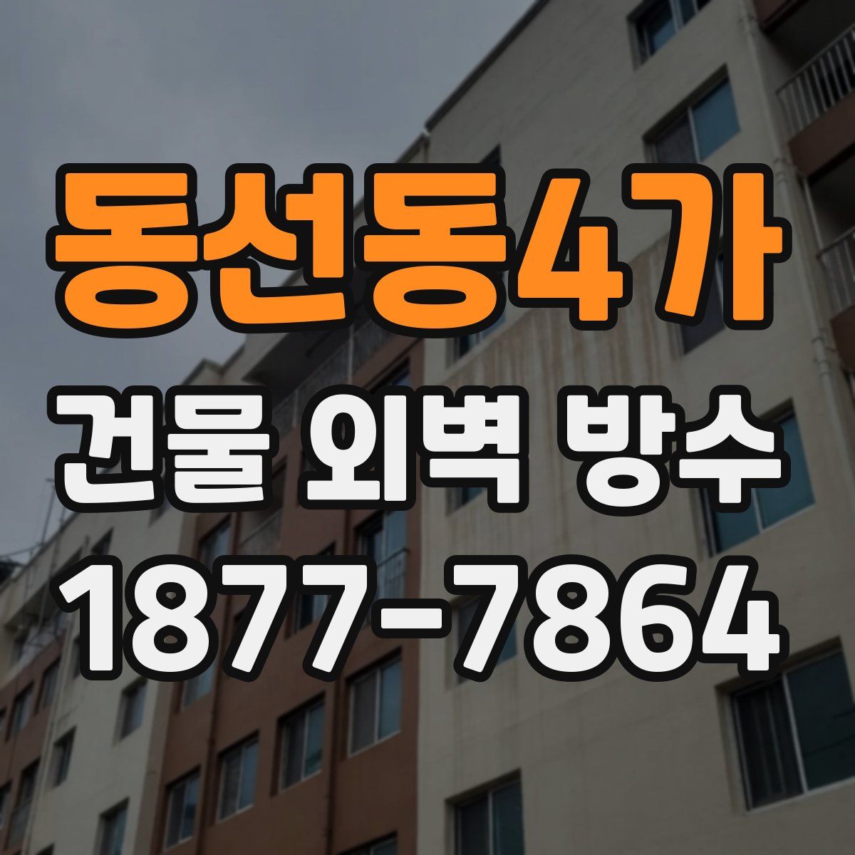 동선동4가 건물 외벽 방수