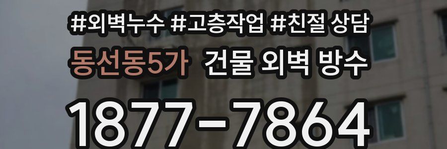 동선동5가 건물 외벽 방수
