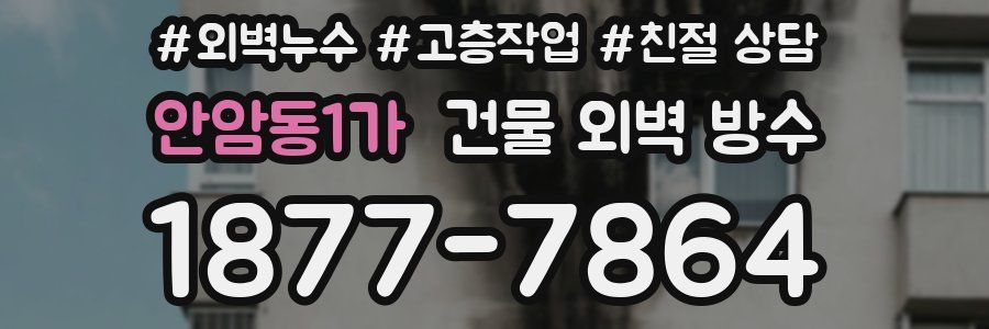 안암동1가 건물 외벽 방수