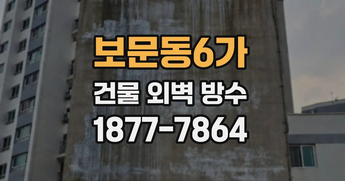보문동6가 건물 외벽 방수