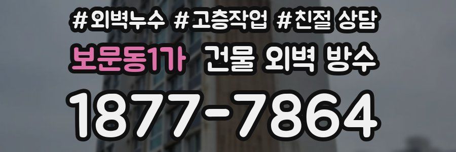 보문동1가 건물 외벽 방수