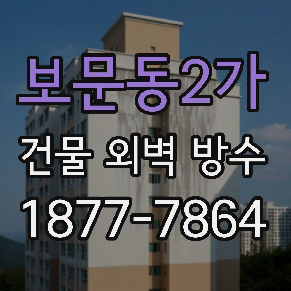 보문동2가 건물 외벽 방수