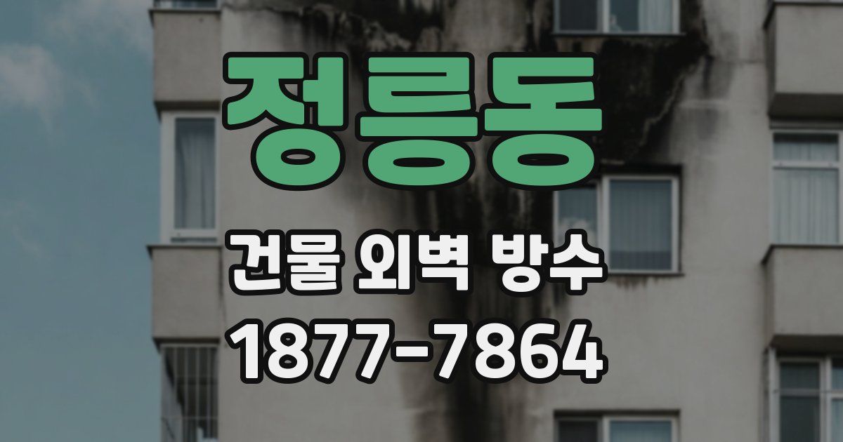 정릉동 건물 외벽 방수