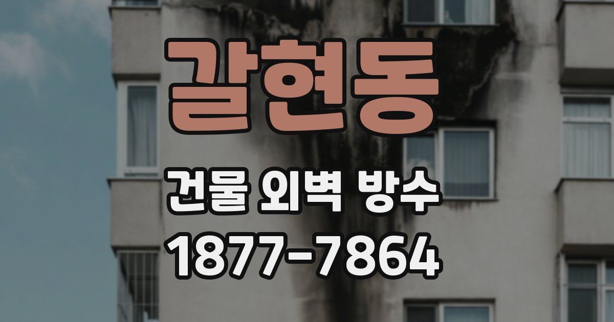 갈현동 건물 외벽 방수