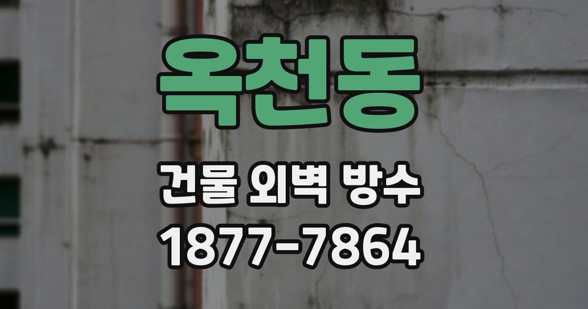 옥천동 건물 외벽 방수