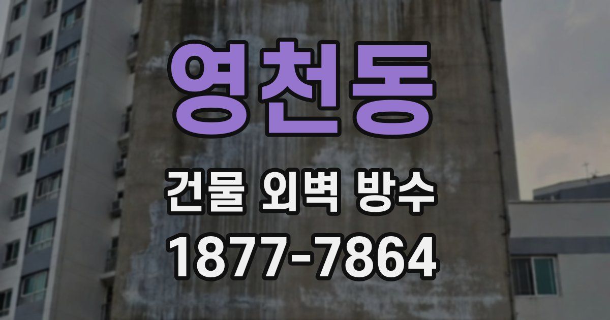 영천동 건물 외벽 방수