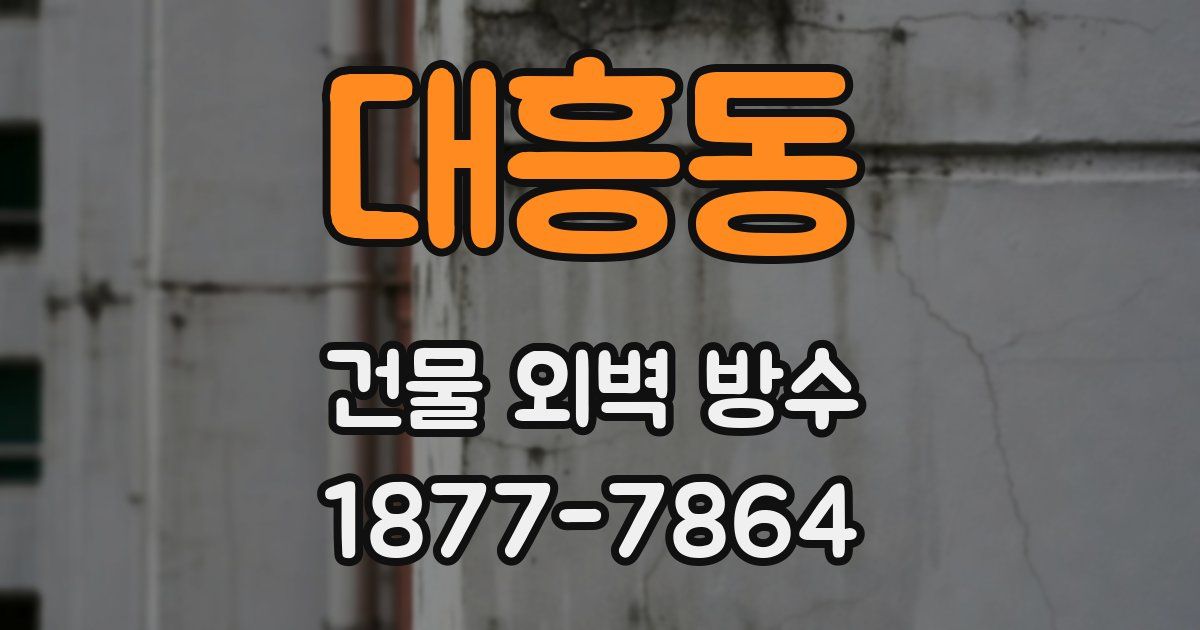 대흥동 건물 외벽 방수