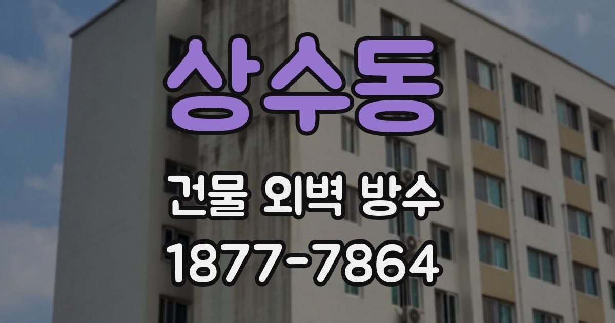 상수동 건물 외벽 방수