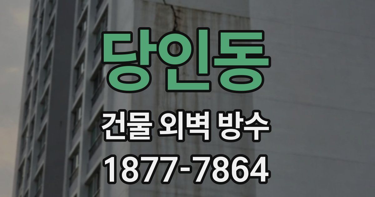 당인동 건물 외벽 방수
