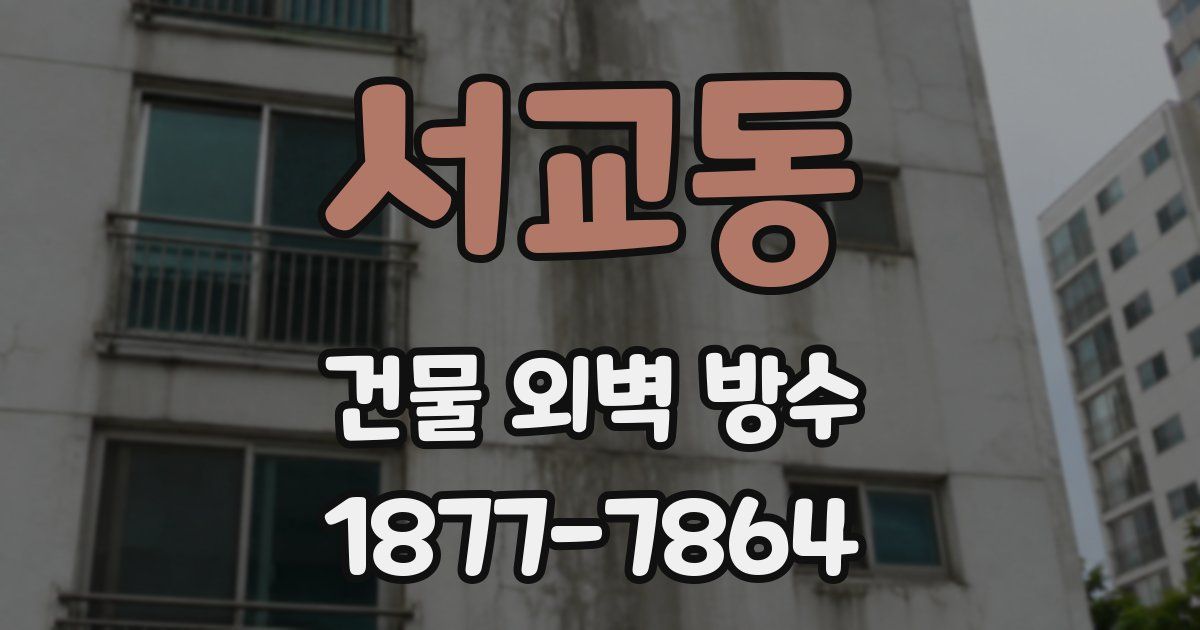 서교동 건물 외벽 방수