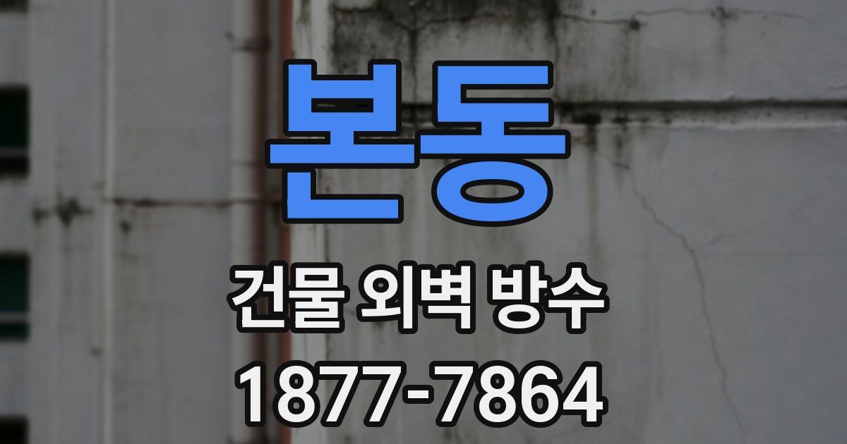 본동 건물 외벽 방수
