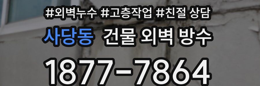 사당동 건물 외벽 방수