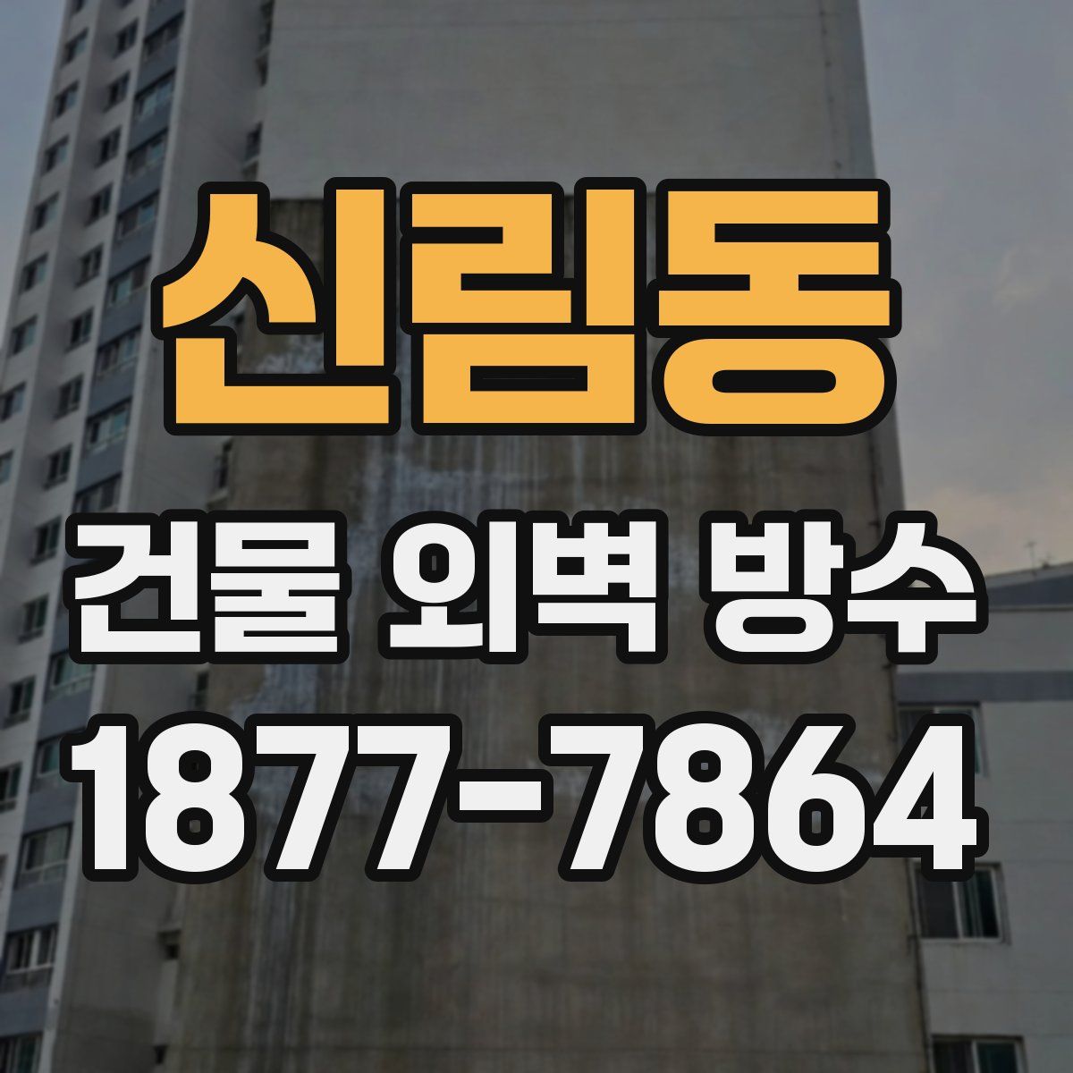신림동 건물 외벽 방수