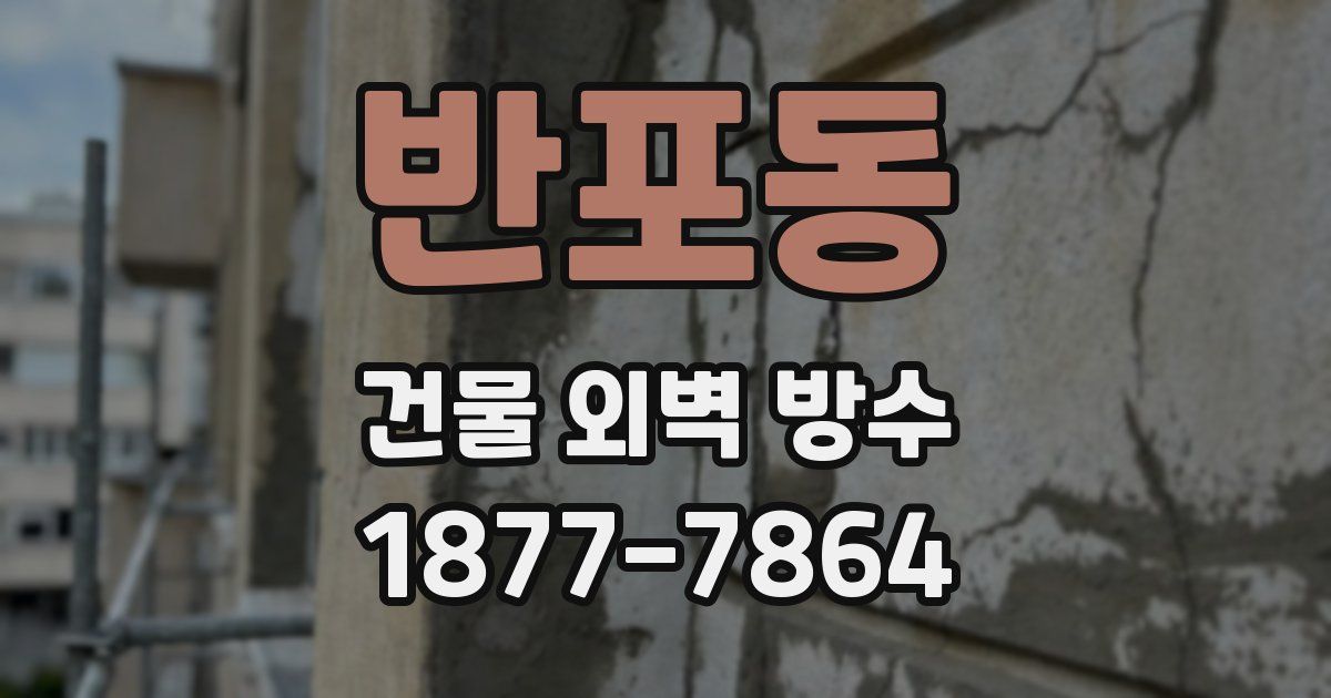 반포동 건물 외벽 방수