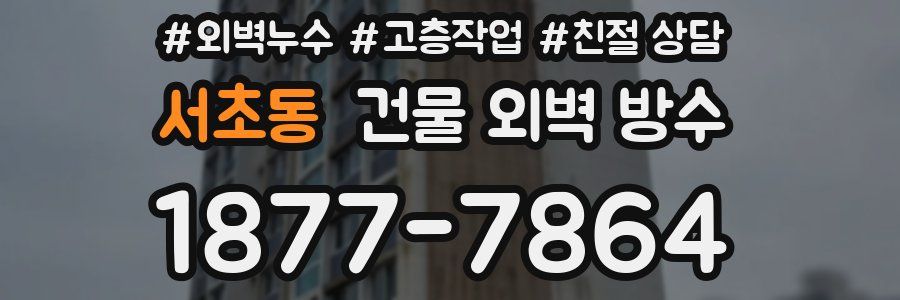 서초동 건물 외벽 방수