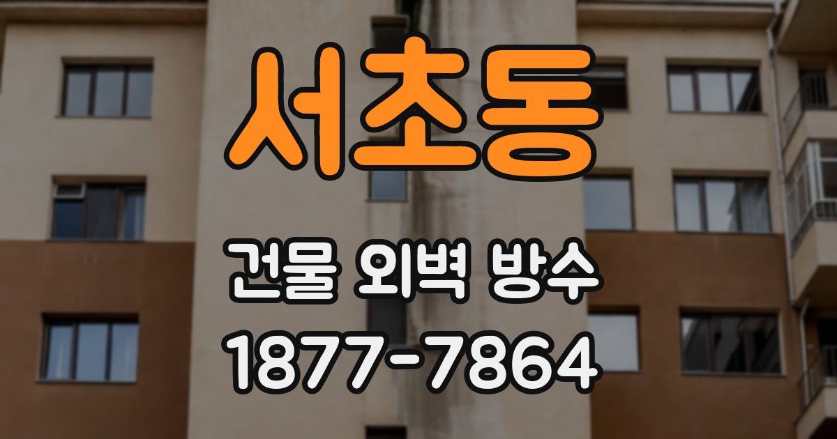 서초동 건물 외벽 방수
