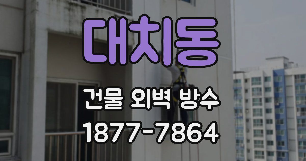 대치동 건물 외벽 방수