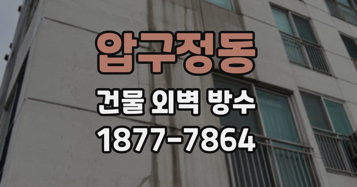 압구정동 건물 외벽 방수