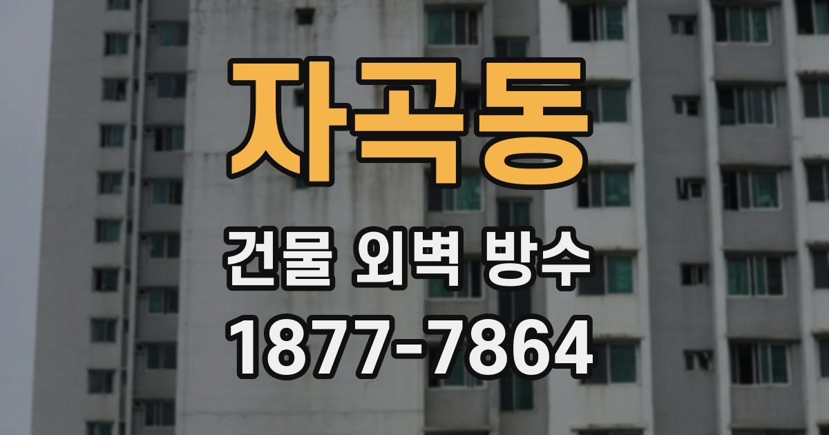 자곡동 건물 외벽 방수