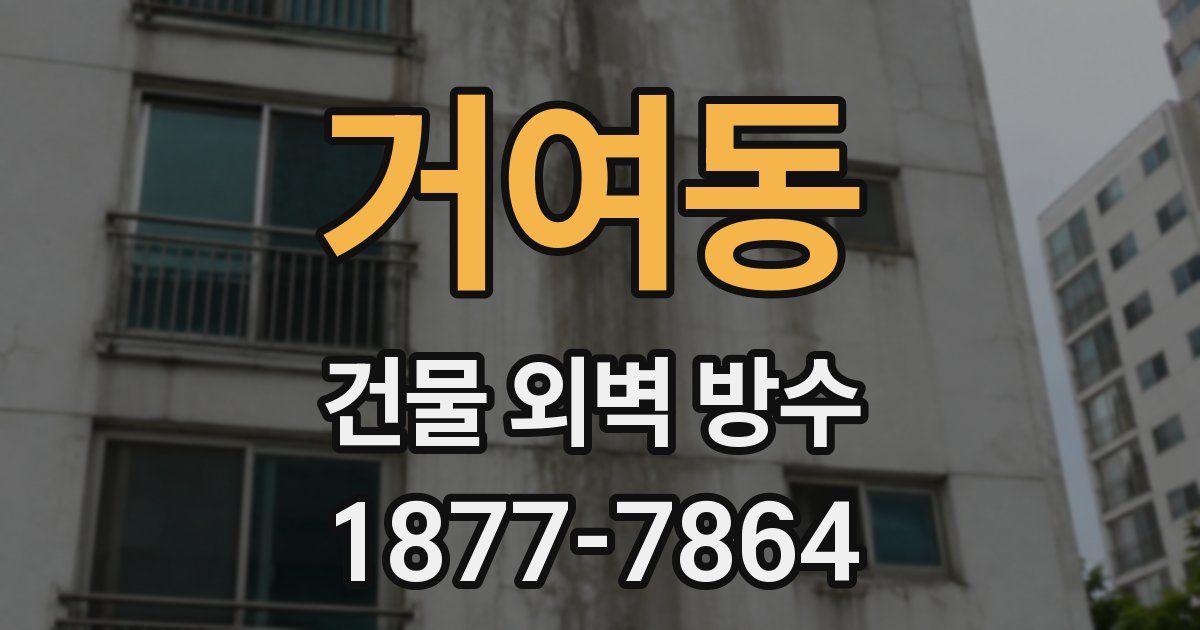 거여동 건물 외벽 방수