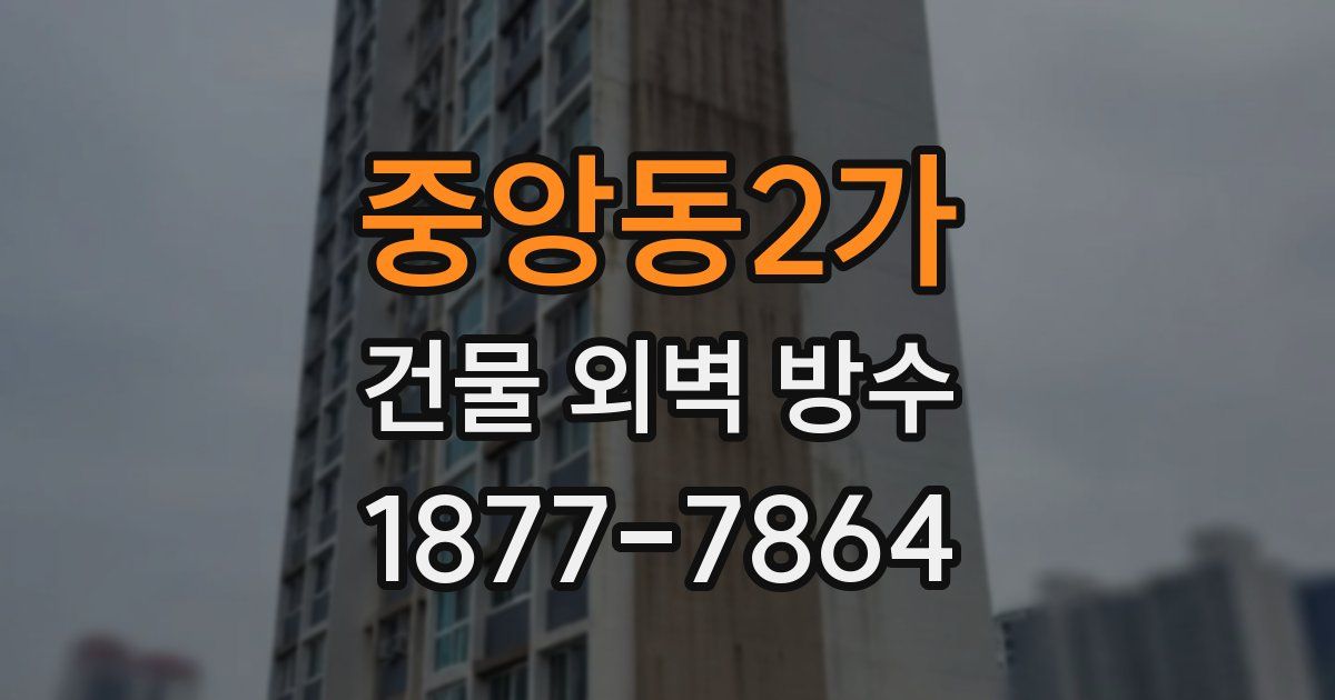 중앙동2가 건물 외벽 방수