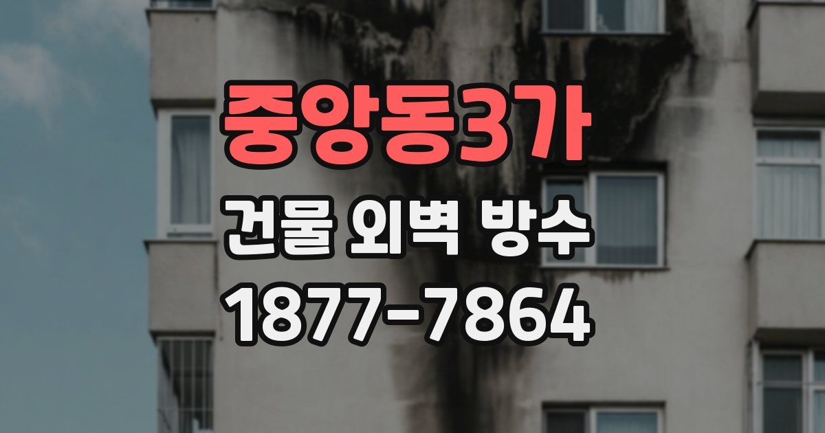 중앙동3가 건물 외벽 방수