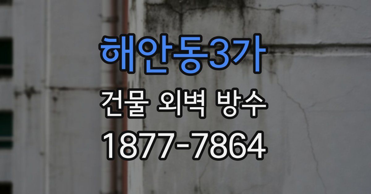 해안동3가 건물 외벽 방수