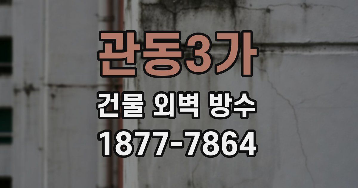 관동3가 건물 외벽 방수