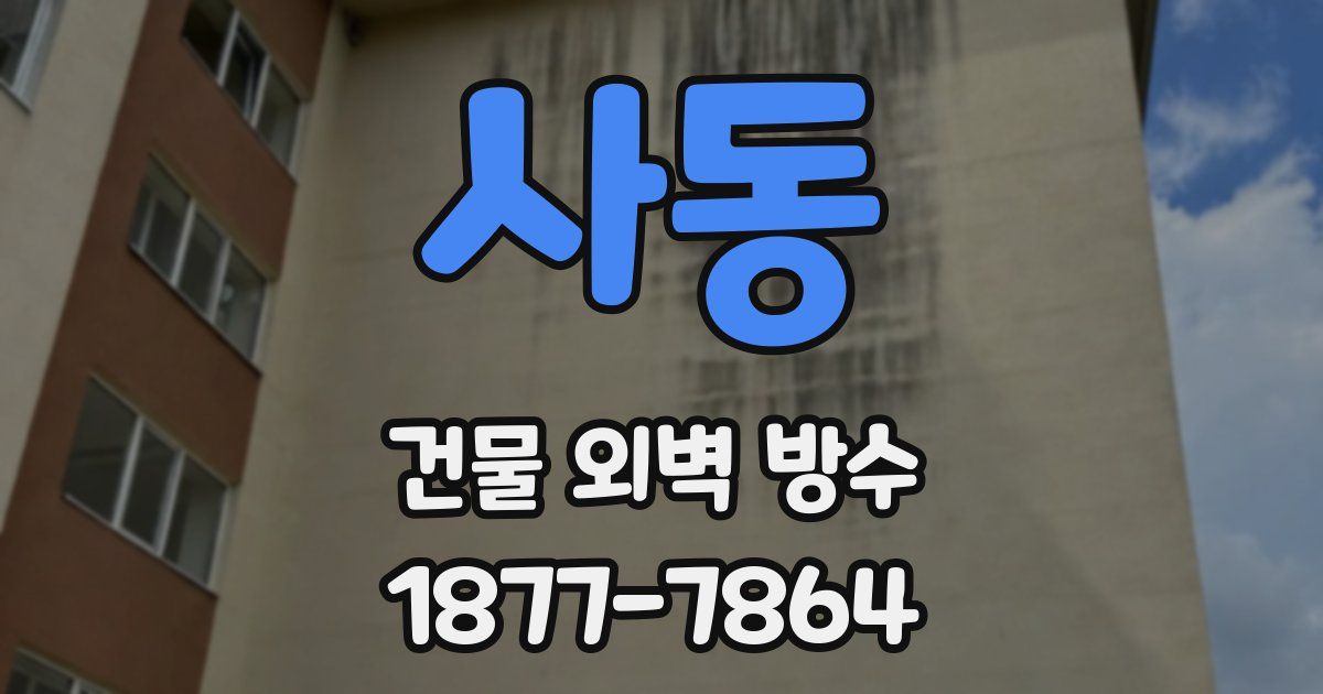 사동 건물 외벽 방수