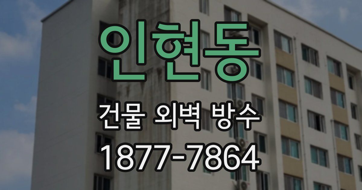 인현동 건물 외벽 방수
