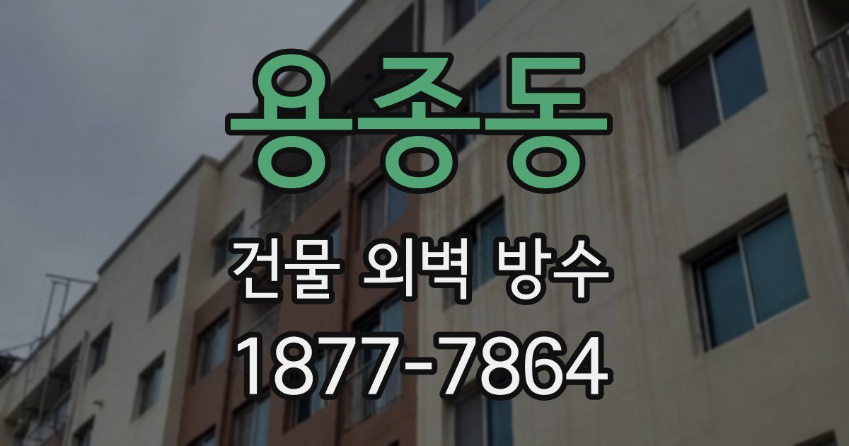 용종동 건물 외벽 방수