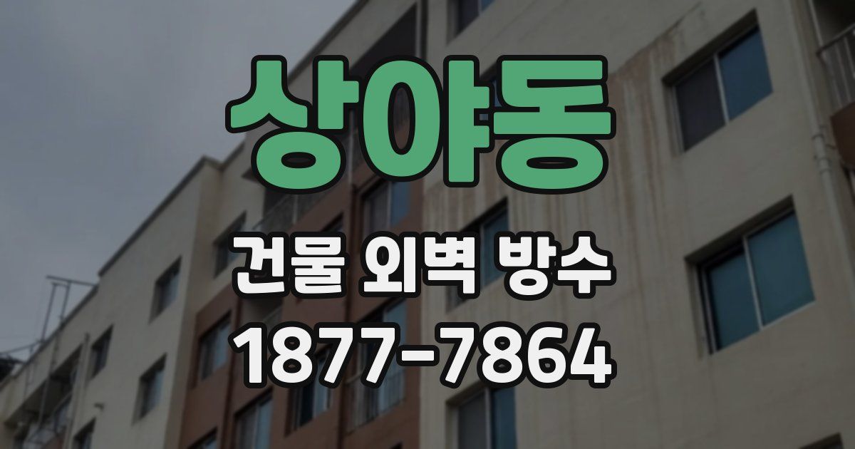 상야동 건물 외벽 방수