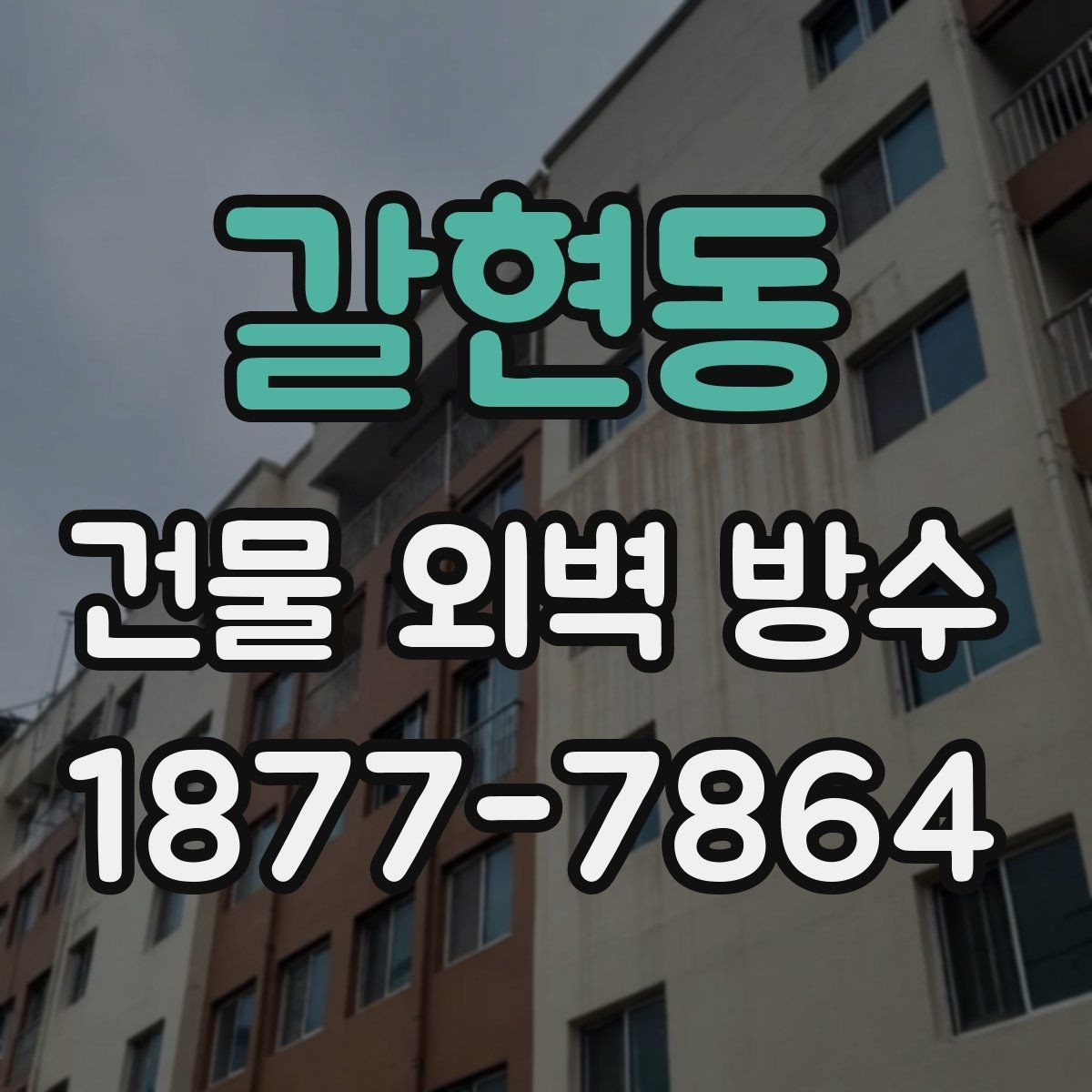 갈현동 건물 외벽 방수 품질을 좌우하는 시공 요소