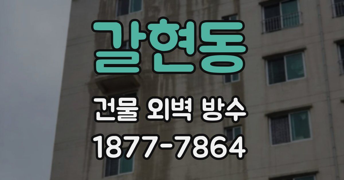 갈현동 건물 외벽 방수