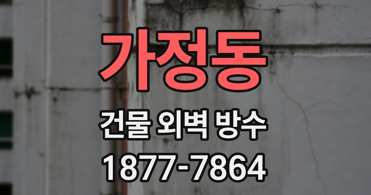가정동 건물 외벽 방수