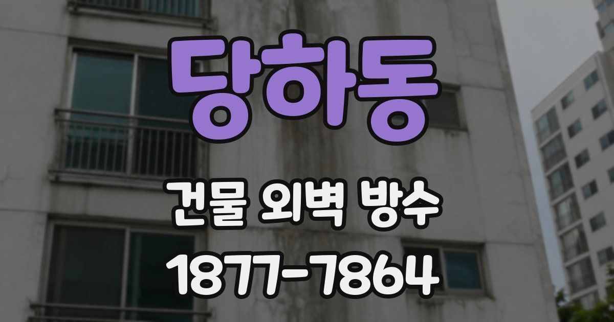 당하동 건물 외벽 방수