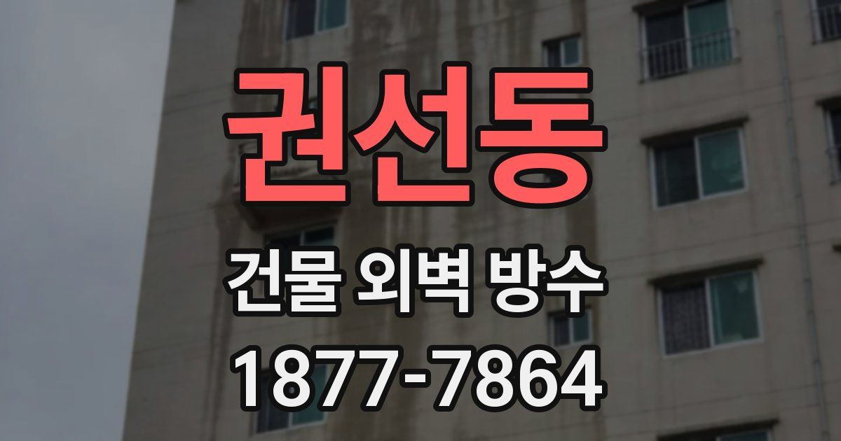 권선동 건물 외벽 방수