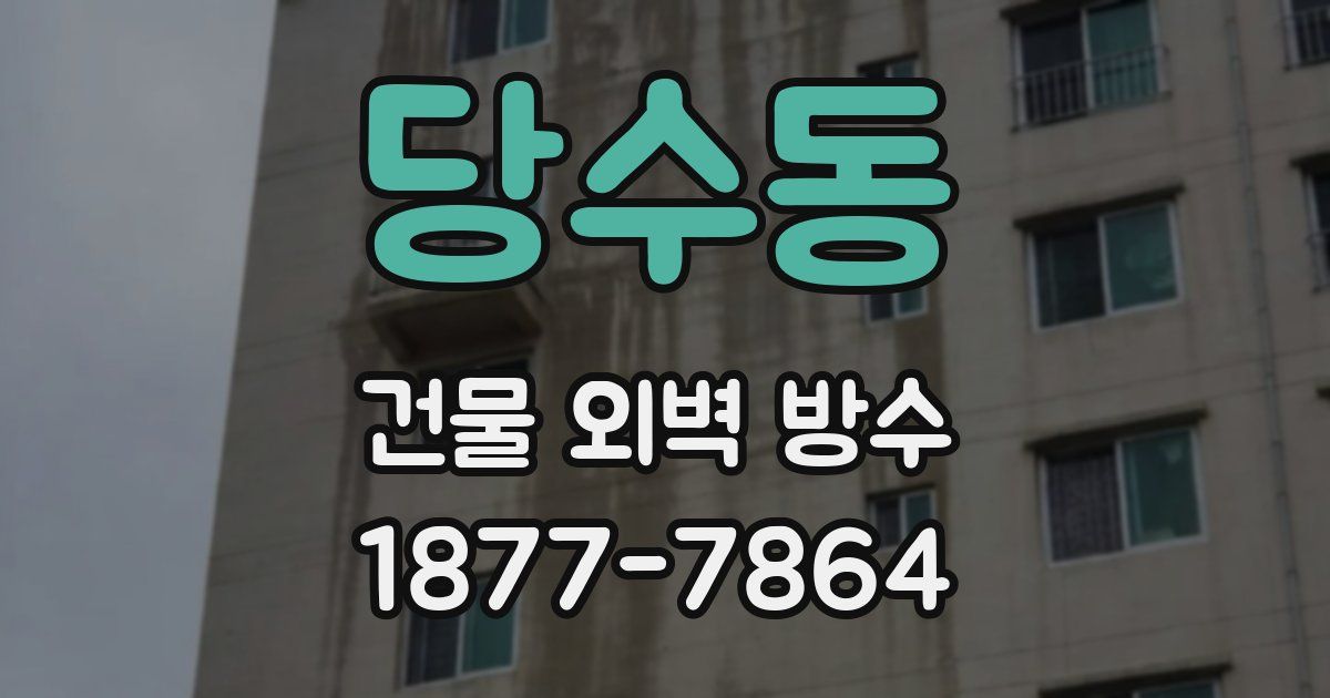 당수동 건물 외벽 방수