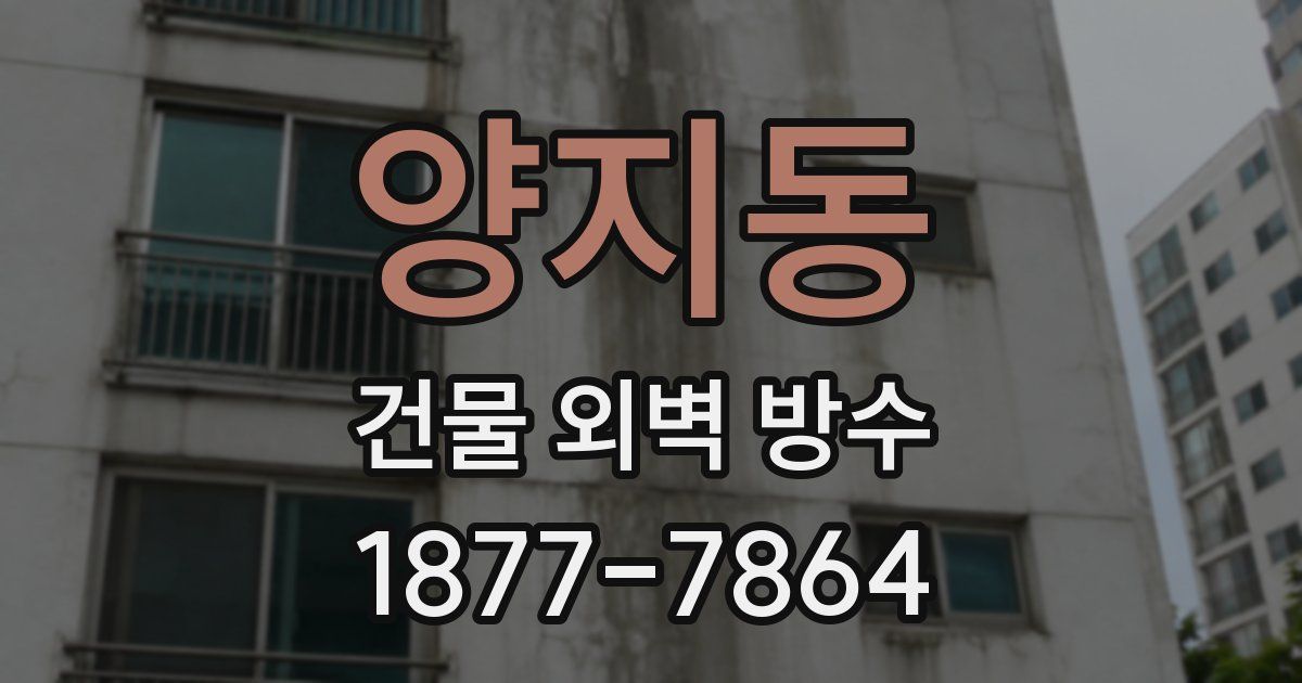 양지동 건물 외벽 방수