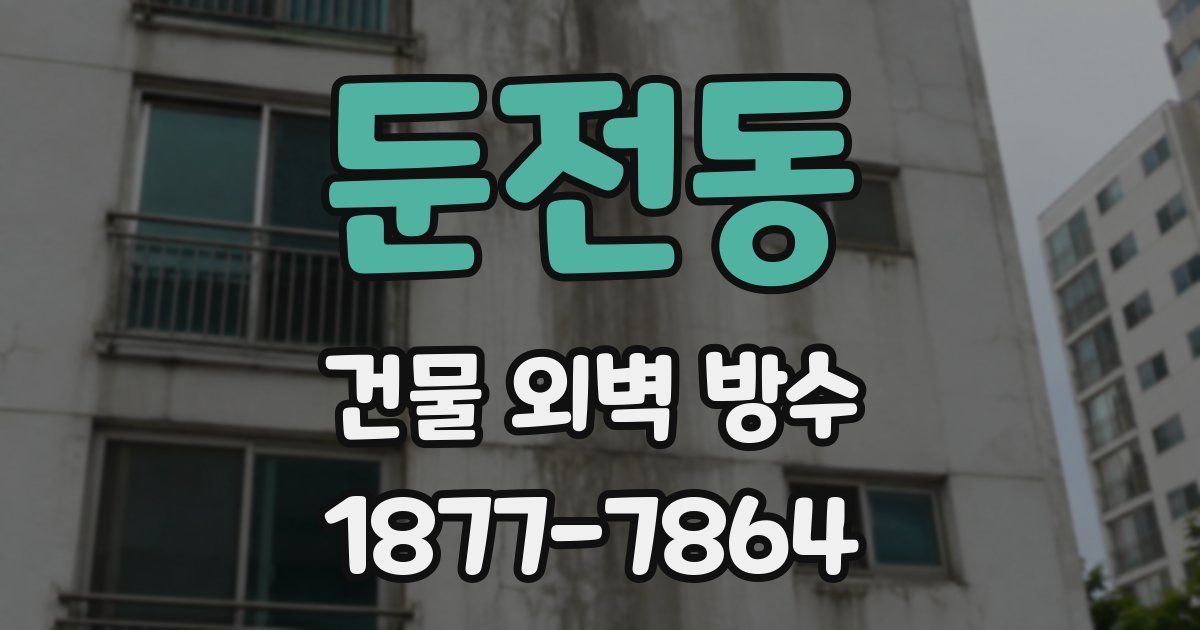 둔전동 건물 외벽 방수