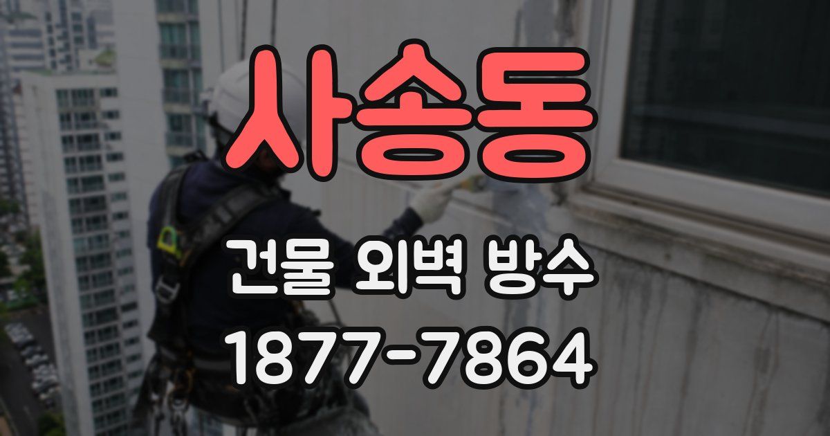 사송동 건물 외벽 방수